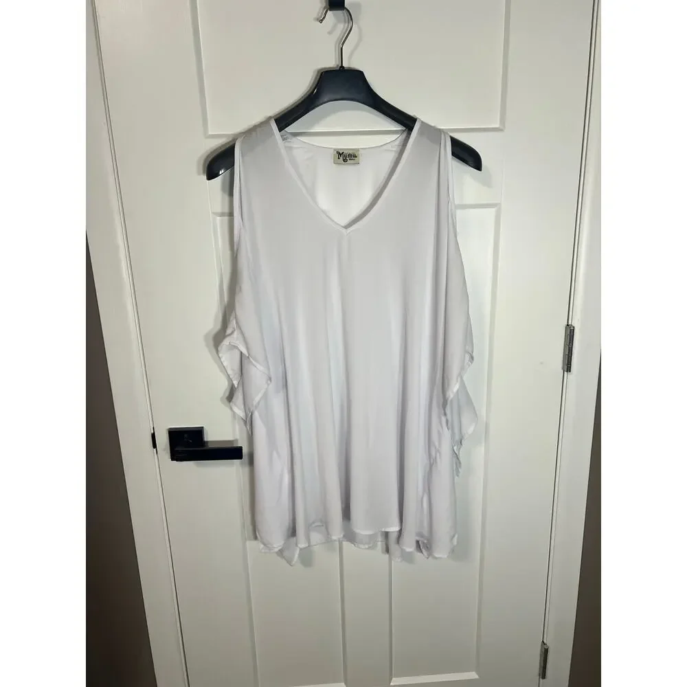 Show Me Your‎ Mumu Cold Shoulder Oversized Tunic Sheer Size S Small Women - Picture 3 of 8